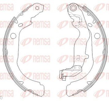Колодки гальмівні барабанні REMSA 4444.00 (фото 1)