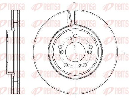 REMSA HONDA Гальм. диск передн. ACCORD VII (CL, CN) 2.2 i-CTDi 04-08 61129.10