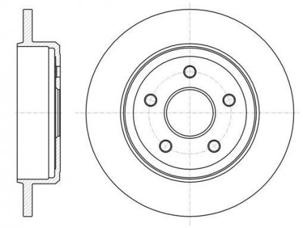 Тормозной диск (задний) REMSA 61211.00 (фото 1)