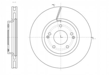 Тормозной диск (передний) REMSA 61663.10 (фото 1)