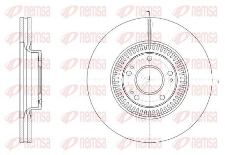 REMSA  Диск гальмівний передн. GENESIS 3.8 GDI 62525.10