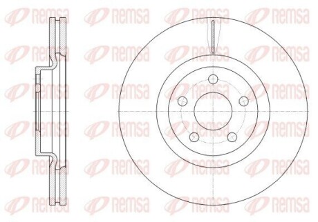 REMSA FORD  Диск передній GALAXY III (CK) 2.0 EcoBlue 62548.10