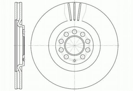 Гальмівний диск (передній) REMSA 6597.10 (фото 1)