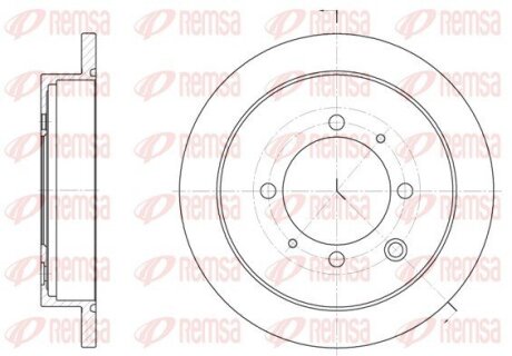 REMSA HYUNDAI Гальм. диск задн. SONATA III (Y-3) 2.0 i 96-98 6907.00