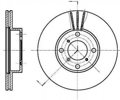 Гальмівний диск (передній) REMSA 6950.10 (фото 1)