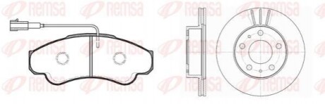Комплект тормозов, дисковый тормозной механизм REMSA 895900 (фото 1)