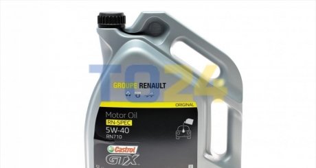 Масло Renault - Castrol GTX RN 5W-40 RN 710 5L 7711658111