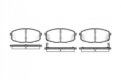 Дисковые тормозные колодки (передние) ROADHOUSE 2103802 (фото 1)