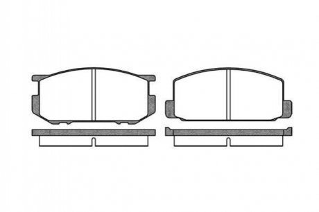 Дисковые тормозные колодки (передние) ROADHOUSE 210900 (фото 1)