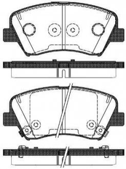 Дисковые тормозные колодки (передние) ROADHOUSE 2141232 (фото 1)