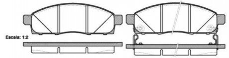 Дискові гальмівні колодки (передні) ROADHOUSE 2143402 (фото 1)