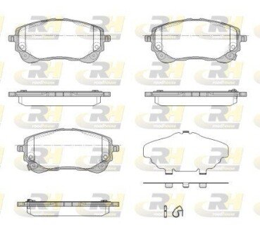 Колодки гальмівні (передні) Toyota Corolla 1.6VVTi/1.8VVTi Hybrid 19- 2185802