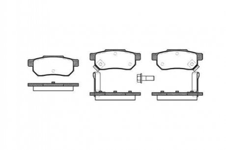 Дисковые тормозные колодки (задние) ROADHOUSE 223302 (фото 1)