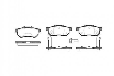 Дискові гальмівні колодки (задні) ROADHOUSE 223352 (фото 1)