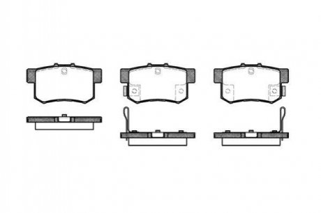 Дисковые тормозные колодки (задние) ROADHOUSE 232522 (фото 1)