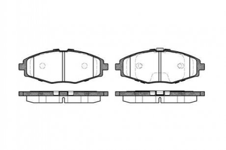 Дисковые тормозные колодки (передние) ROADHOUSE 269600 (фото 1)