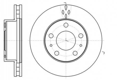 Тормозной диск (передний) ROADHOUSE 61016.10 (фото 1)