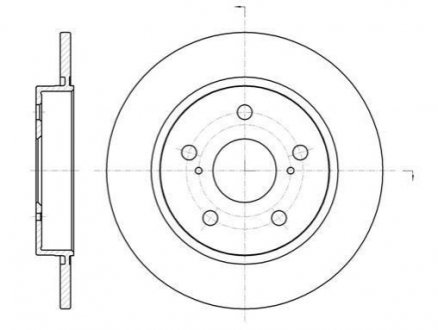Тормозной диск (задний) ROADHOUSE 6104400 (фото 1)