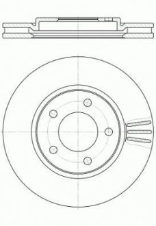 Гальмівний диск (передній) ROADHOUSE 6104710 (фото 1)