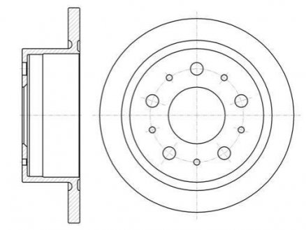 Тормозной диск (задний) ROADHOUSE 61057.00 (фото 1)