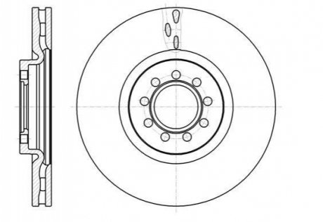 Тормозной диск (передний) ROADHOUSE 6106110 (фото 1)