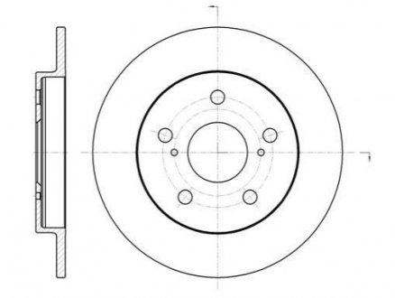 Тормозной диск (задний) ROADHOUSE 6107400 (фото 1)