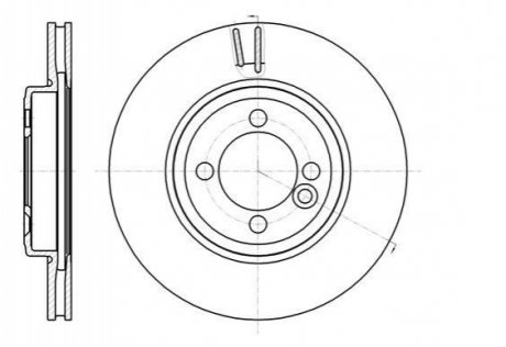 Тормозной диск (передний) ROADHOUSE 6108110 (фото 1)
