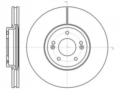 Тормозной диск (передний) ROADHOUSE 6110210 (фото 1)
