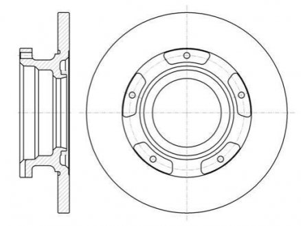 Гальмівний диск (задній) ROADHOUSE 6110700 (фото 1)