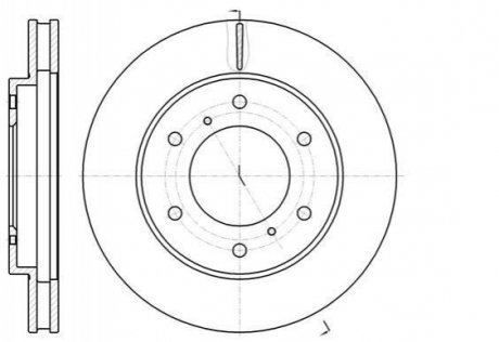 Тормозной диск (передний) ROADHOUSE 6111810 (фото 1)