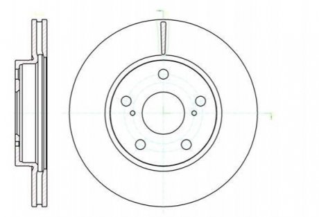 Тормозной диск (передний) ROADHOUSE 6112210 (фото 1)
