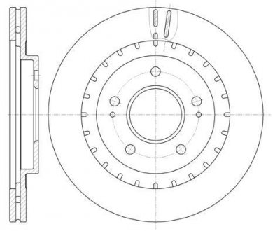 Тормозной диск (передний) ROADHOUSE 6113710 (фото 1)