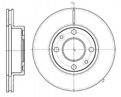 Тормозной диск (передний) ROADHOUSE 6116210 (фото 1)