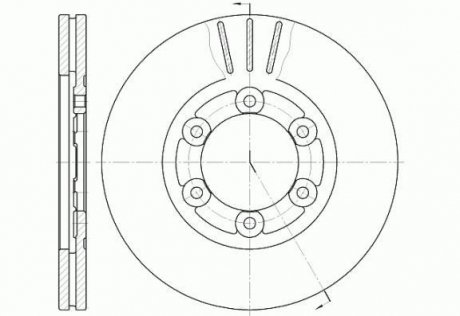 Тормозной диск (передний) ROADHOUSE 6116410 (фото 1)