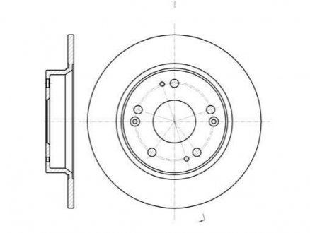 Тормозной диск (задний) ROADHOUSE 6117500 (фото 1)