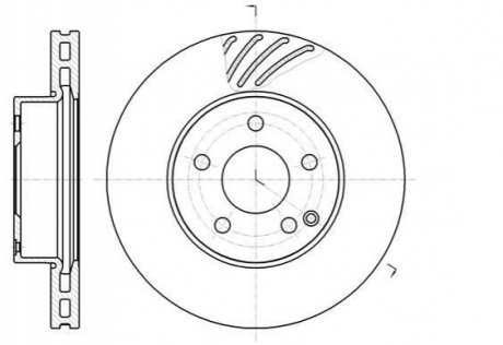 Тормозной диск (передний) ROADHOUSE 6118410 (фото 1)