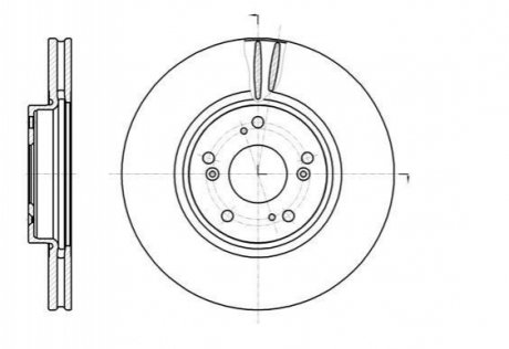 Тормозной диск (передний) ROADHOUSE 6121810 (фото 1)