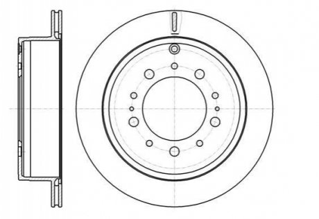 Тормозной диск (задний) ROADHOUSE 6125710 (фото 1)