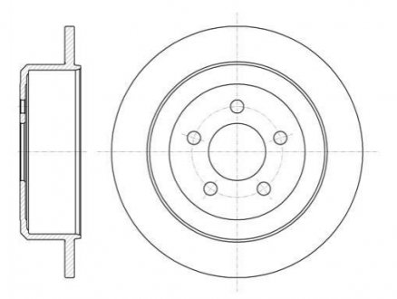 Гальмівний диск (задній) ROADHOUSE 61271.00 (фото 1)