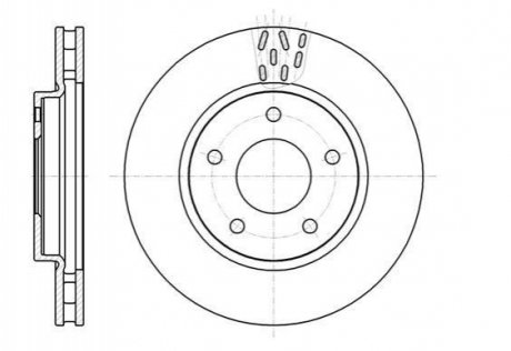 Тормозной диск (передний) ROADHOUSE 6129110 (фото 1)