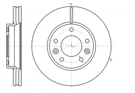 Тормозной диск (передний) ROADHOUSE 6129410 (фото 1)
