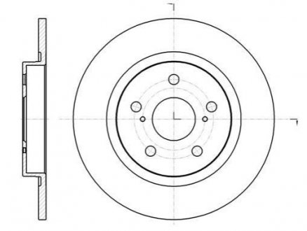 Тормозной диск (задний) ROADHOUSE 6132500 (фото 1)