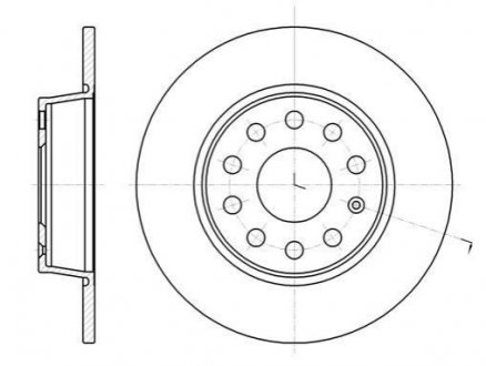 Тормозной диск (задний) ROADHOUSE 6134000 (фото 1)