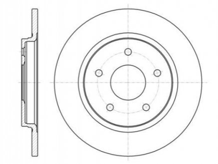 Тормозной диск (задний) ROADHOUSE 6139400 (фото 1)
