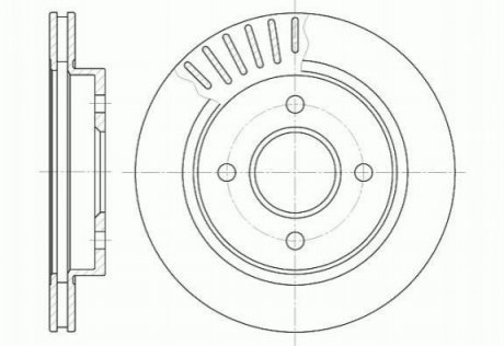 Тормозной диск (задний) ROADHOUSE 616010 (фото 1)