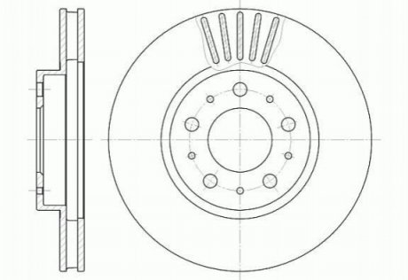 Тормозной диск (передний) ROADHOUSE 641010 (фото 1)