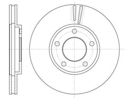 Гальмівний диск (передній) ROADHOUSE 641910 (фото 1)