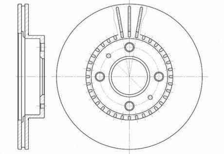 Гальмівний диск (передній) ROADHOUSE 643010 (фото 1)