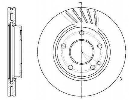 Тормозной диск (передний) ROADHOUSE 652710 (фото 1)