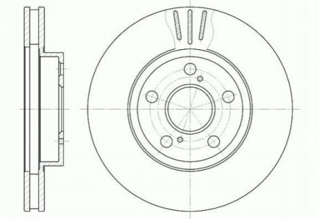 Тормозной диск (передний) ROADHOUSE 654010 (фото 1)